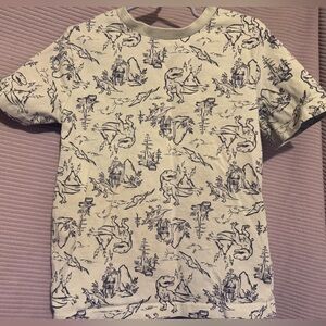 Tommy Bahama Kids Dinosaur Print Shirt - Mint and Black